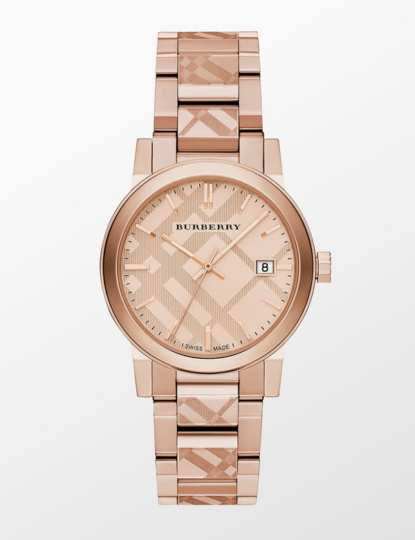 Burberry  Dial Rose Gold Steel Strap Watch for Women - BU9039