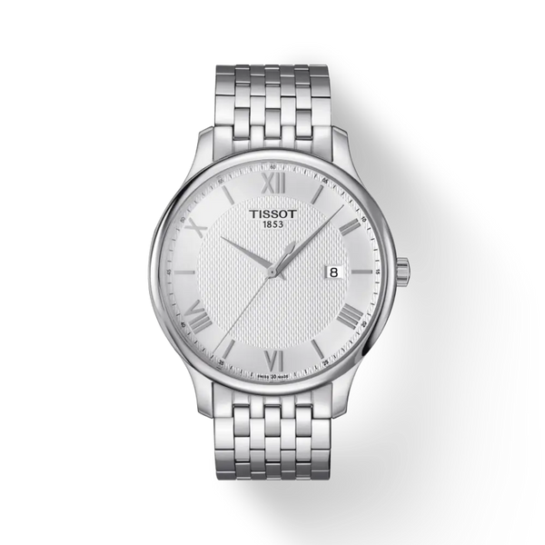 Tissot T Classic Tradition Silver Dial Silver Steel Strap Watch For Men - T063.610.11.038.00