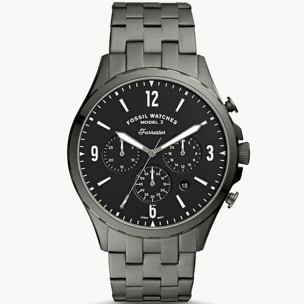 Fossil Dial Grey Steel Strap Watch for Men - FS5606