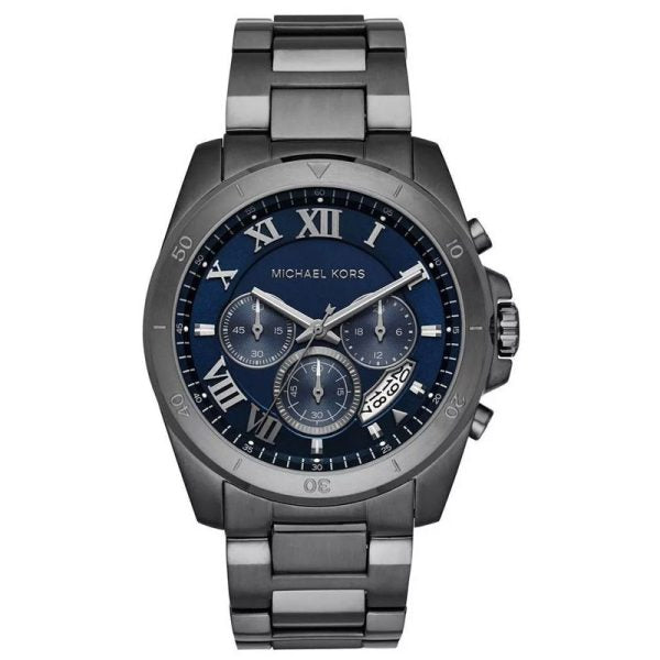 Michael Kors Men’s Quartz Grey Stainless Steel Blue Dial 44mm Watch MK8582