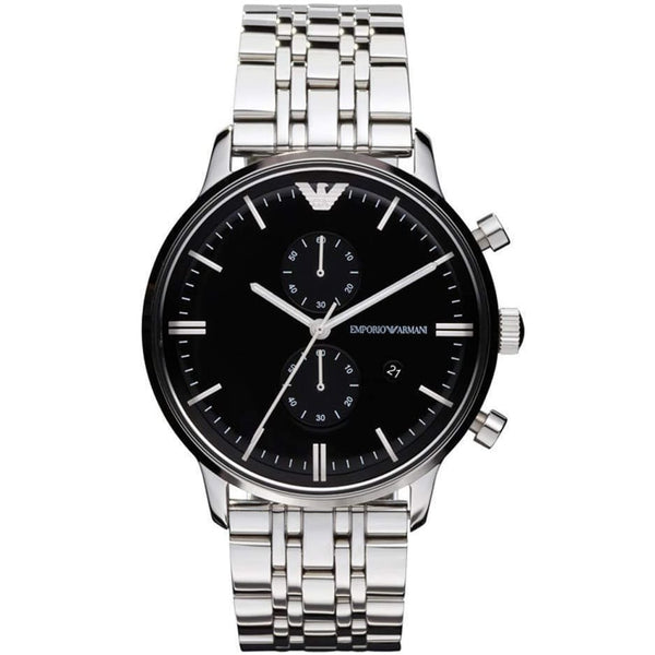 Emporio Armani Gianni Chronograph Black Dial Watch For Men-AR0389