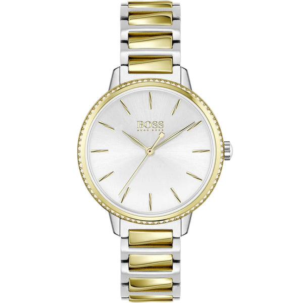 Hugo Boss Signature Silver Dial| Metal belt with Silver and Gold color Watch for Women-1502568