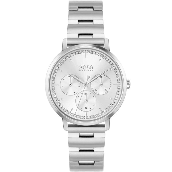 Hugo Boss Prima Silver Dial Silver Steel Strap Watch for Women - 1502570