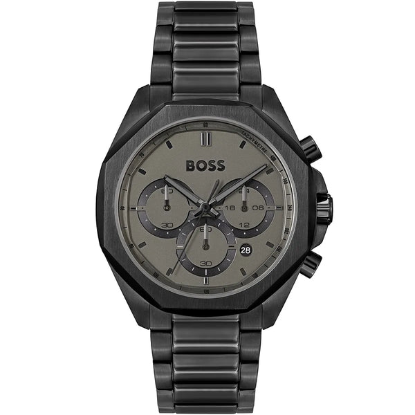 Hugo Boss Cloud Grey Stainless Steel Grey Dial Chronograph Quartz Watch for Gents - 1514016
