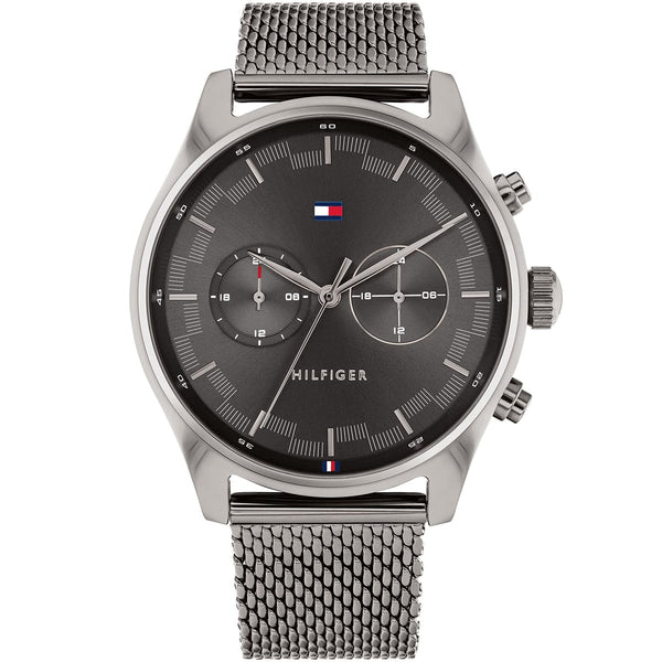Tommy Hilfiger Sawyer Gray Dial Metal Belt with Gray color Watch for Men-1710421
