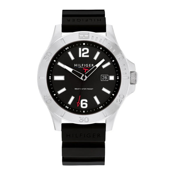Tommy Hilfiger Ryan Black Dial Silicon Strap watch for Men-1710539