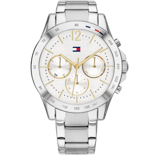 Tommy Hilfiger Haven Multifunction Chronograph White Dial Silver Steel Strap Watch For Women - 1782194