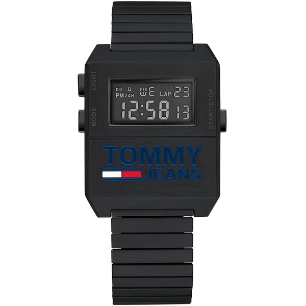 Tommy Hilfiger Jeans Digital Black Dial Metal belt With Black color Watch for Mens-1791671