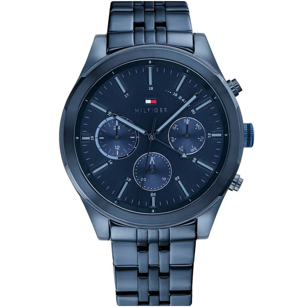 Tommy Hilfiger Ashton Chronograph Blue dial Metal belt with Blue color Watch for Mens-1791739