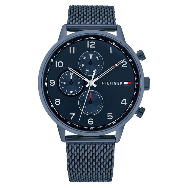 Tommy Hilfiger Blue Steel Mesh Navy Dial Multi-function Watch for Men - 1791990