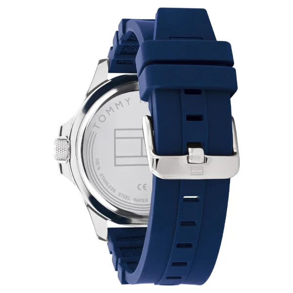Tommy Hilfiger Silicone Band Blue Dial Watch for Men-1791991