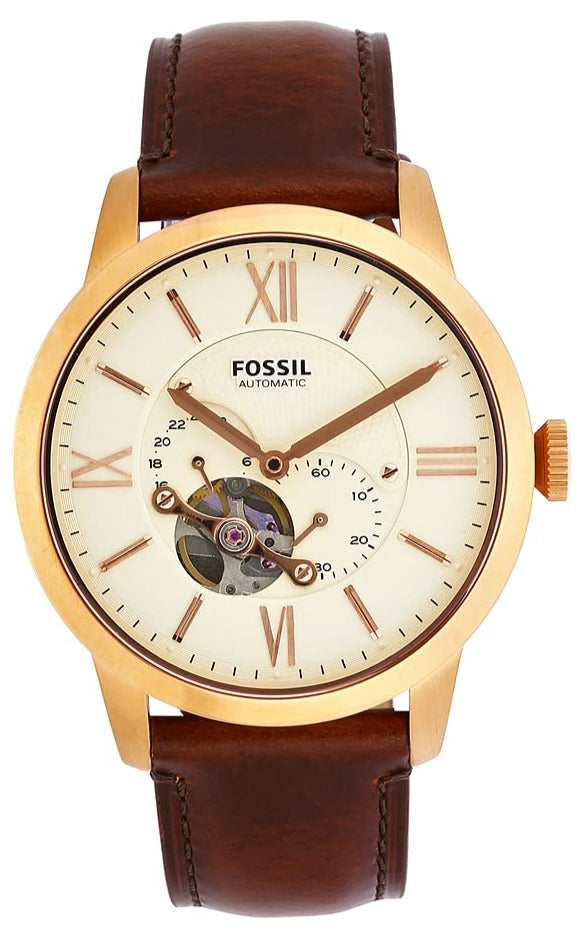 Fossil  Brown Leather Strap Watch for Men - ME3105