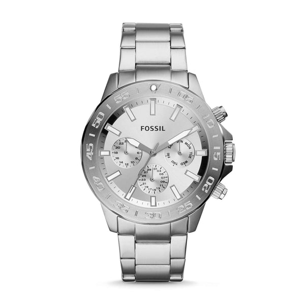 Fossil Bannon Multifunction Chronograph Silver Dial  Watch for Men - BQ2490