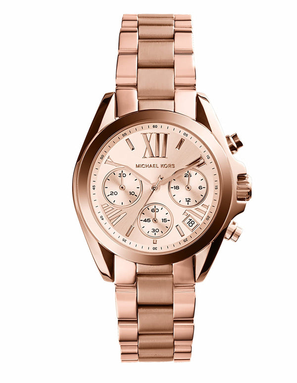 Michael Kors Runway Chronograph  Gold Steel Strap Watch For Women - MK5778