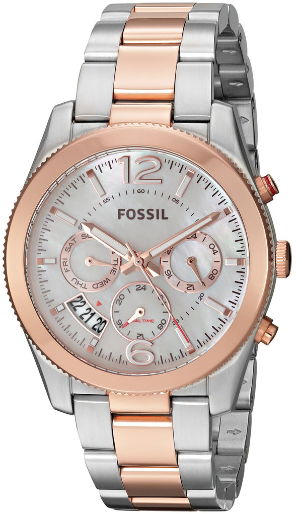 Fossil Perfect Boyfriend Mother of Pearl Dial Two Tone watch for Women - ES4135