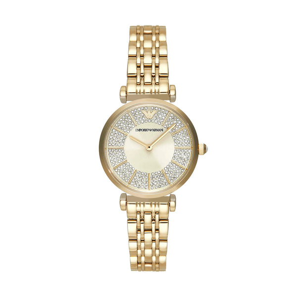 Emporio Armani Gold Analogue Watch for Women- AR11608
