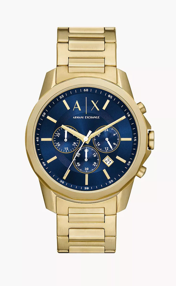 Armani Exchange Chronograph Gold-Tone Stainless Steel Watch for Men AX7151