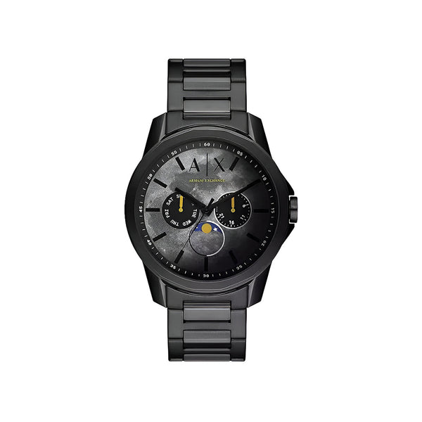 Armani Exchange Banks Moonphase Black Dial Watch for men AX1738