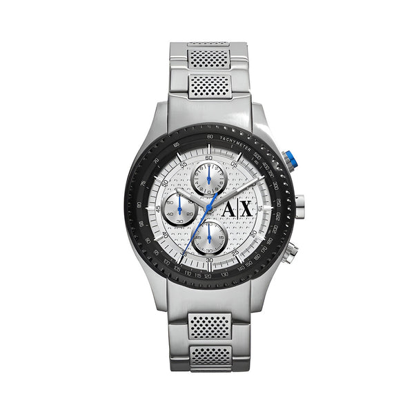 Armani Exchange The Driver Two Chronograph Silver Dial Watch For Men AX1602