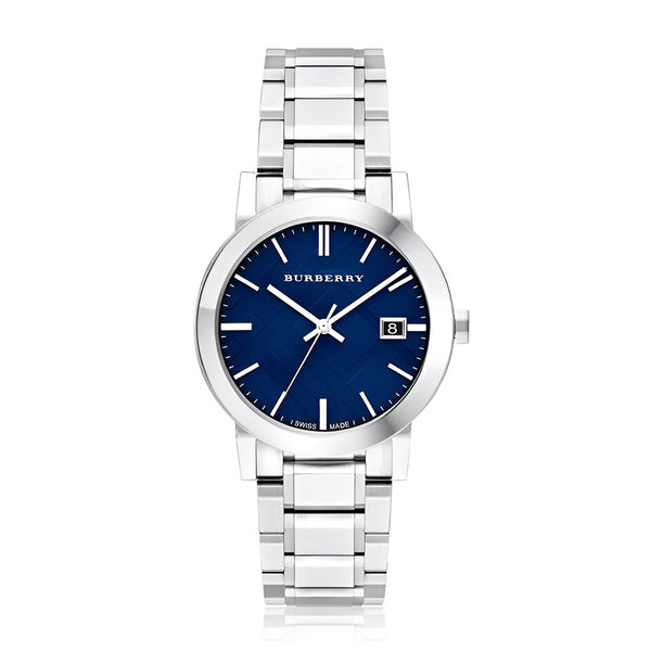 Burberry Blue Dial Silver Steel Strap Watch for Men - BU9031
