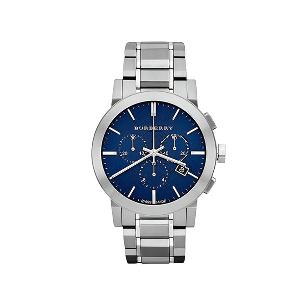 Burberry  Blue Dial Silver Steel Strap Watch for Men - BU9363