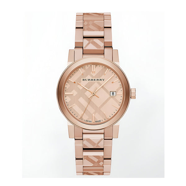 Burberry  Dial Rose Gold Steel Strap Watch for Women - BU9039