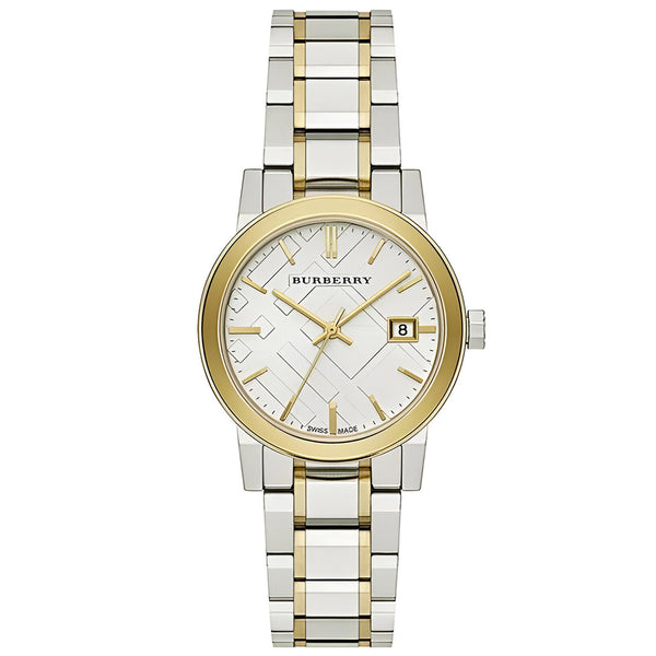 Burberry Dial Two Tone Steel Strap Watch for Women - BU9115