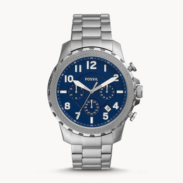 Fossil Dial Silver Steel Strap Watch for Men - FS5604