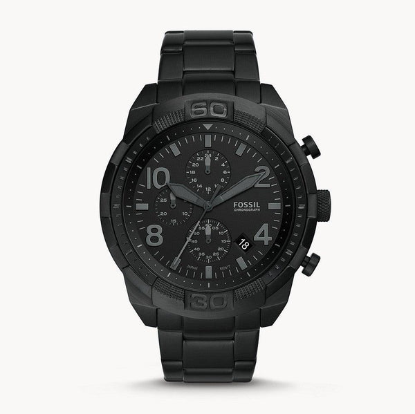 Fossil Dial Black Steel Strap Watch for Men - FS5712
