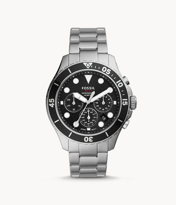 Fossil Silver Steel Strap Watch for Men - FS5725