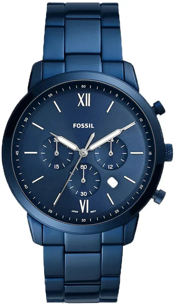 Fossil Dial Blue Steel Strap Watch for Men - FS5826