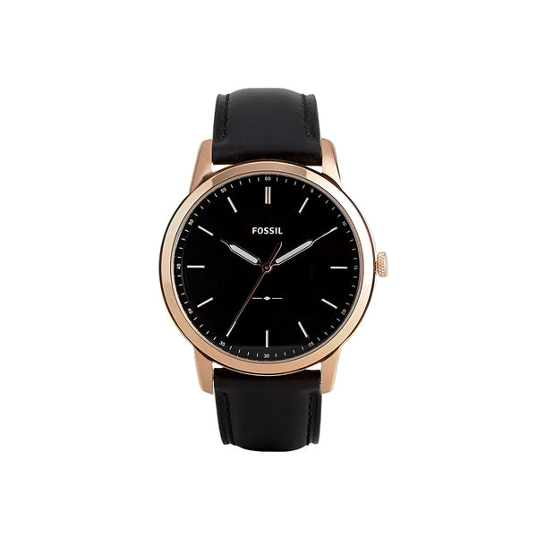 Fossil Black Leather Strap Watch for Men - FS5376