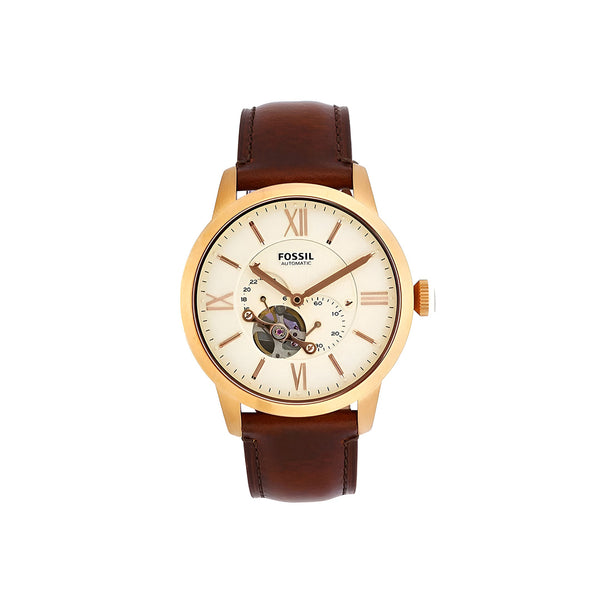 Fossil  Brown Leather Strap Watch for Men - ME3105