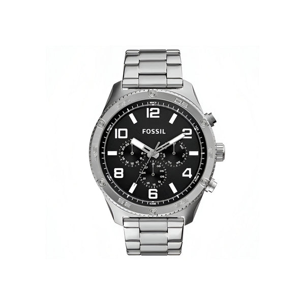 Fossil Brox Multifunction Black Dial Silver Steel Strap Watch for Women - BQ2797