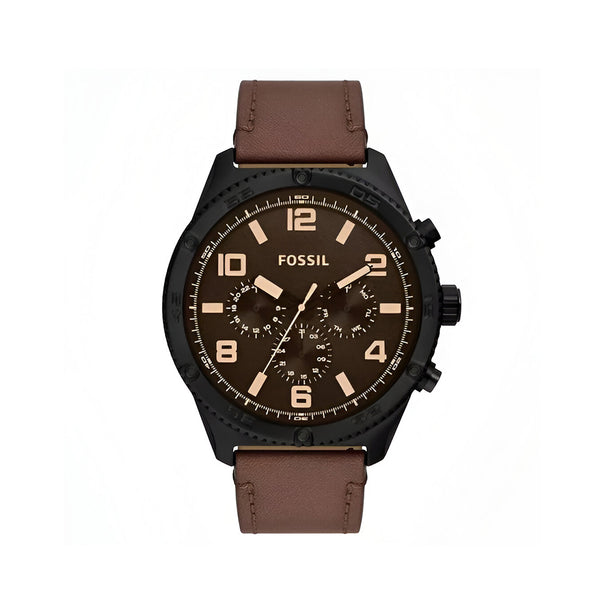 Fossil Brox Multifunction Brown Dial Brown Leather Strap Watch for Men - BQ2802
