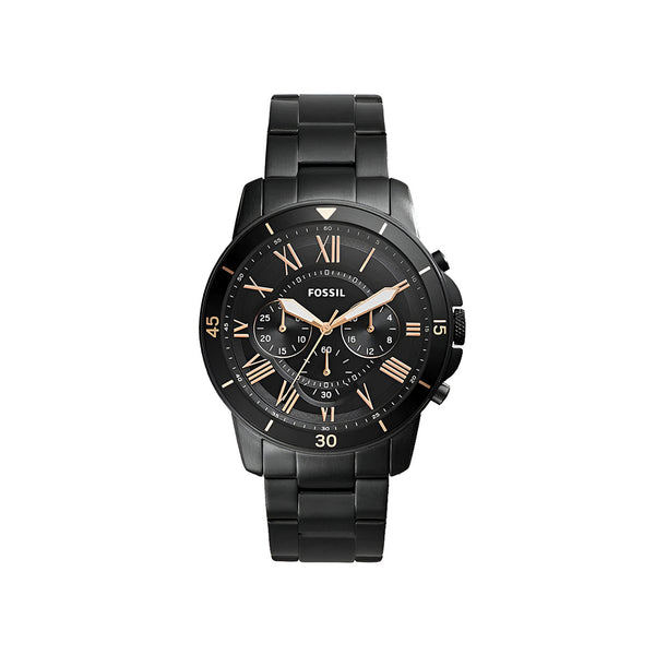 Fossil Dial Black Steel Strap Watch for Men - FS5374