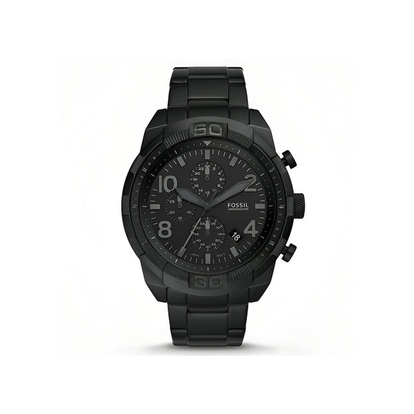 Fossil Dial Black Steel Strap Watch for Men - FS5712