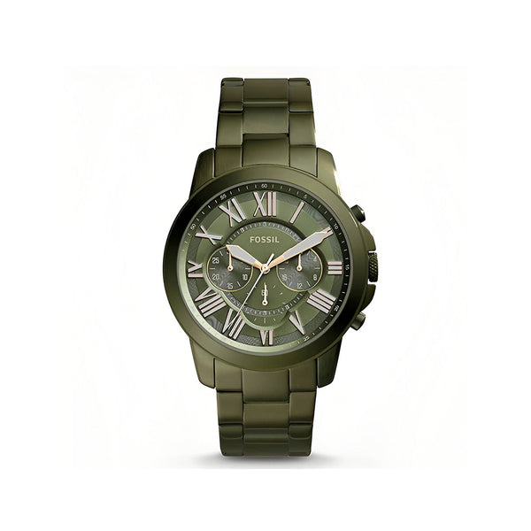 Fossil Dial Green Steel Strap Watch for Men - FS5375