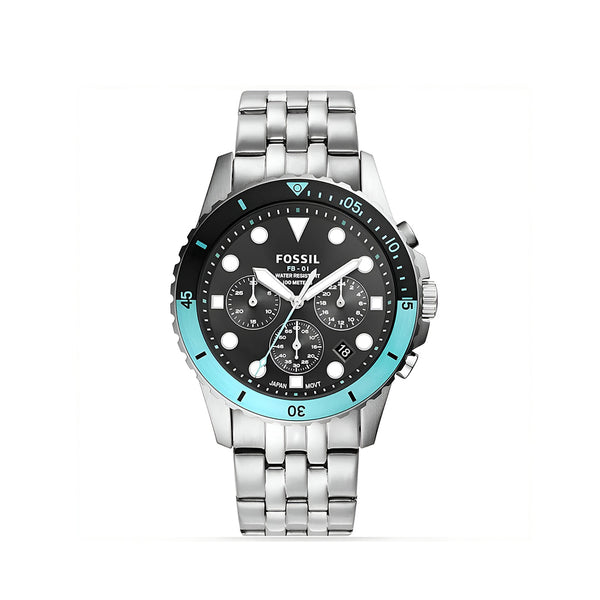 Fossil Dial Silver Steel Strap Watch for Men - FS5827