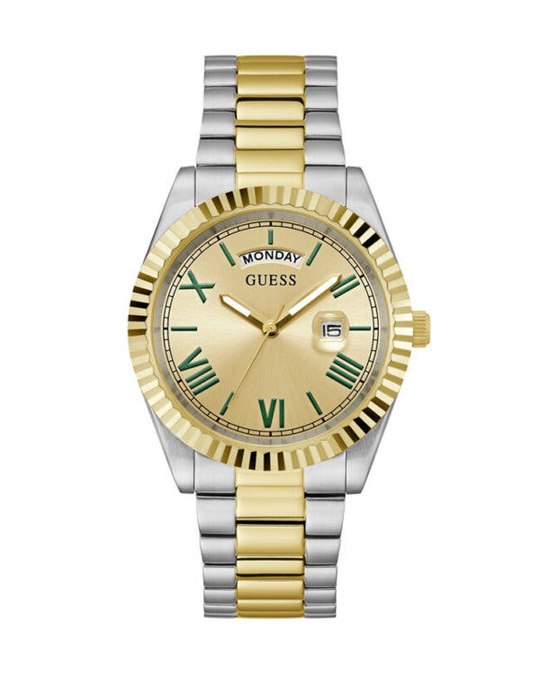 Guess Connoisseur 2-Tone Day/Date 42mm Case Watch for Men's- GW0265G14