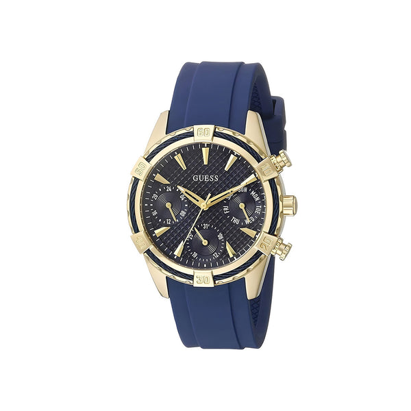 Guess Catalina Blue Gold Tone Blue Silicone Strap Watch For Women - W0562L2