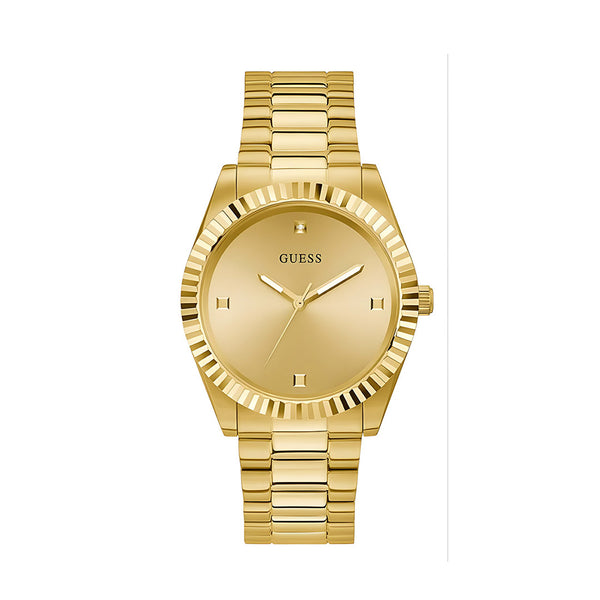 Guess Connoisseur Analog Gold Dial Gold Steel Strap Watch For Men - GW0542G2