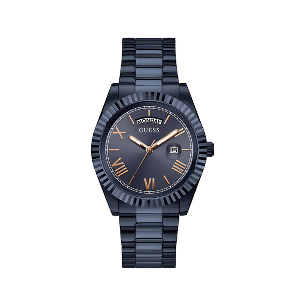 Guess Connoisseur Quartz Blue Dial Blue Steel Strap Watch For Men - GW0265G9
