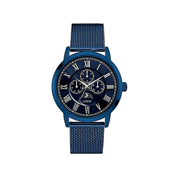 Guess Delancey Analog Blue Dial Blue Mesh Bracelet Watch for Men - W0871G3