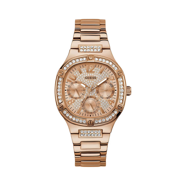 Guess Duchees Quartz Rose Gold Dial Rose Gold Steel Strap Watch For Women - GW0558L3