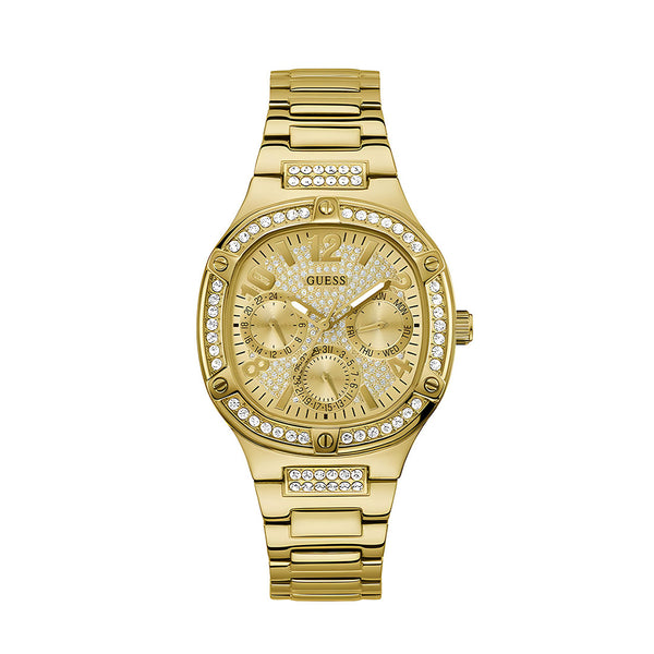 Guess Duchess Quartz Gold Dial Gold Steel Strap Watch For Women - GW0558L2