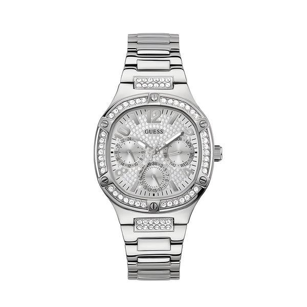 Guess Duchess Quartz Silver Dial Silver Steel Strap Watch For Women - GW0558L1