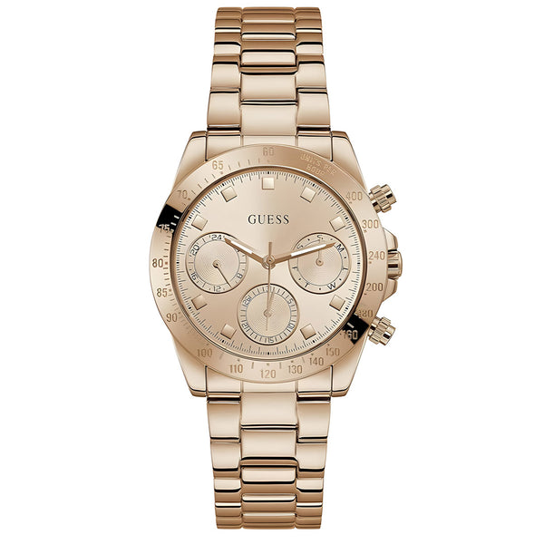 Guess Eclipse Rose Gold Dial Rose Gold Steel Strap Watch for Women - GW0314L3