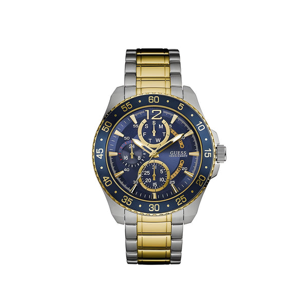 Guess Jet Two-tone Stainless Steel Blue Dial Quartz Watch for Gents - W0797G1