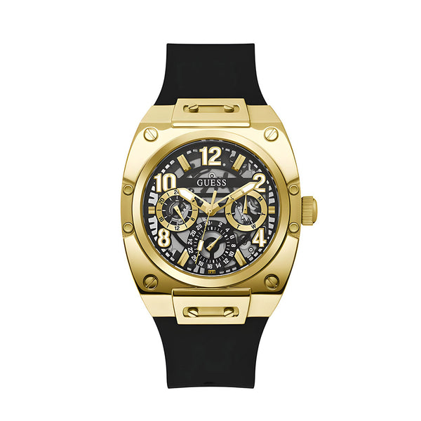 Guess Prodigy Black Dial Black Silicone Strap Watch For Men - GW0569G2